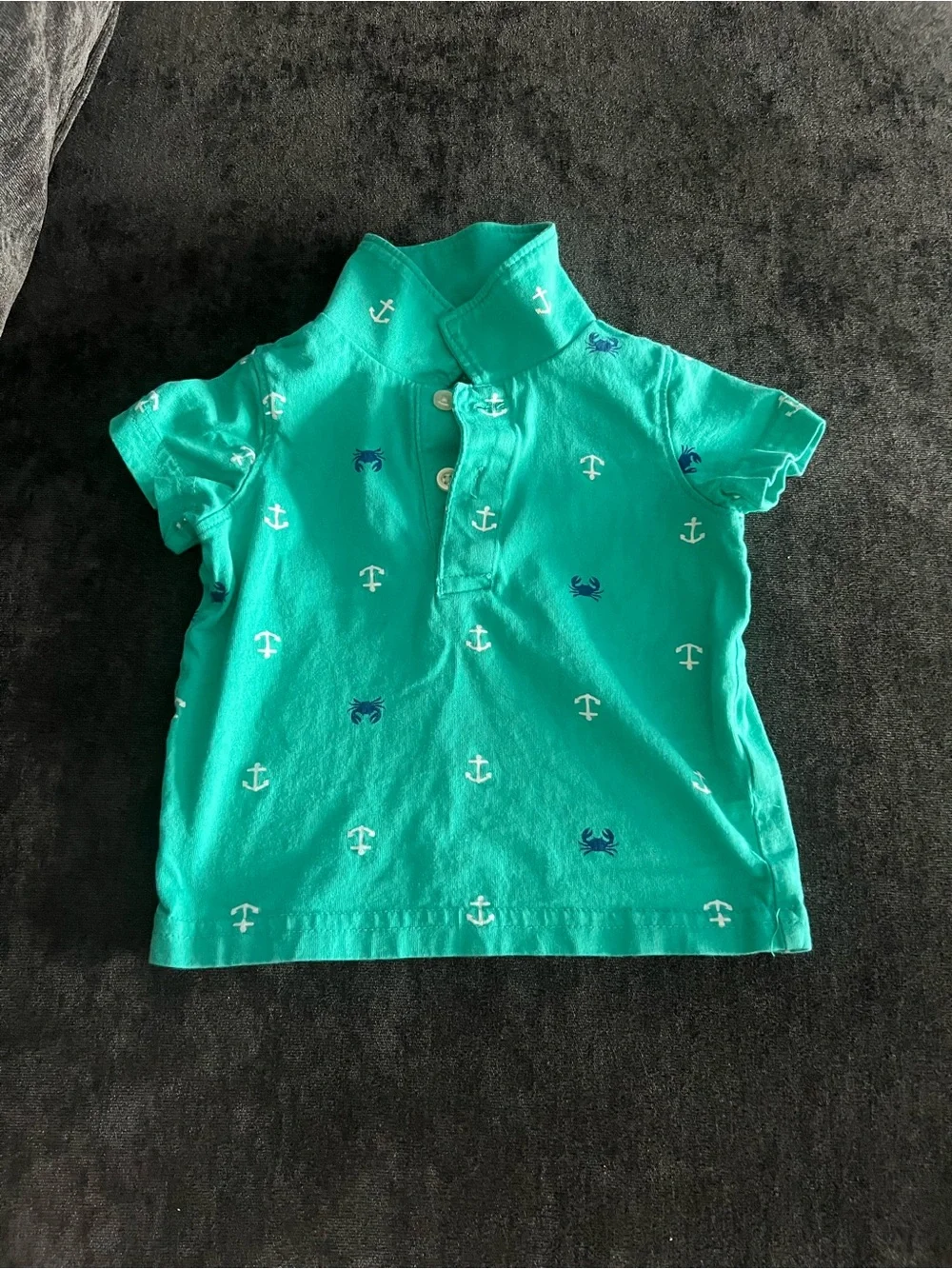 Carter's Teal Polo and Navy Shorts Matching Set